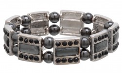 Buy Fancy Magnetic Hematite Stretchable Bracelet 