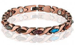 Buy Magnetic Copper Tone Link Bracelet Multi Color Stone in Provo, Utah