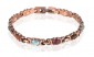 Magnetic Copper Tone Link Bracelet Multi Color Stone