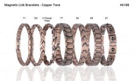 Magnetic Copper Tone Link Bracelet