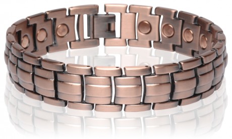 Magnetic Copper Tone Link Bracelet