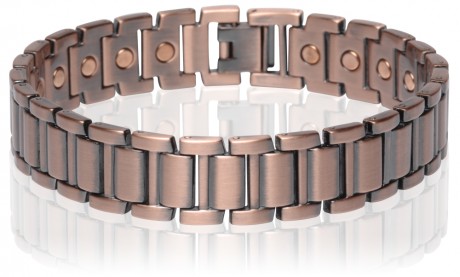 Magnetic Copper Tone Link Bracelet