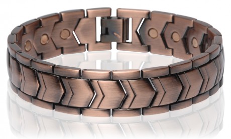 Magnetic Copper Tone Link Bracelet