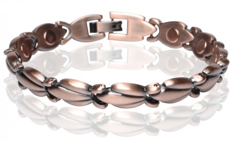 Magnetic Copper Tone Link Bracelet