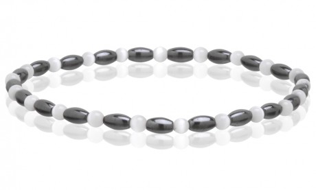 Magnetic Hematite Stretchable Anklets