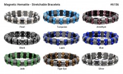 Buy Magnetic Hematite Stretchable Bracelet - 2 Line in St. Louis Missouri