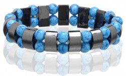 Buy Magnetic Hematite Stretchable Bracelet - 2 Line 