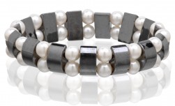 Buy Magnetic Hematite Stretchable Bracelet - 2 Line in Sacramento, California