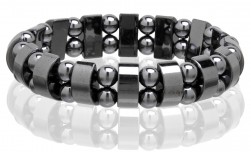 Buy Magnetic Hematite Stretchable Bracelet - 2 Line 
