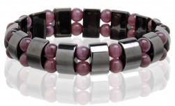 Buy Magnetic Hematite Stretchable Bracelet - 2 Line 