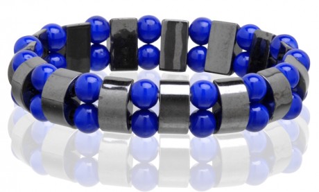 Magnetic Hematite Stretchable Bracelet - 2 Line