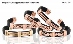 Buy Magnetic Pure Copper Leatherette Cuffs in Fairfield, California