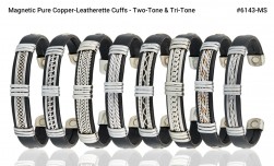 Buy Magnetic Pure Copper Leatherette Cuffs in Alexandria, Virginia