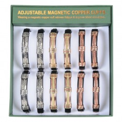 Buy Magnetic Pure Copper Leatherette Cuffs 