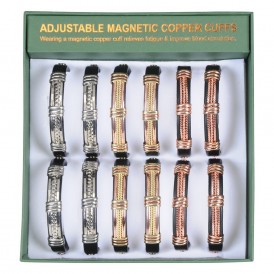 Magnetic Pure Copper Leatherette Cuffs