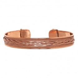 Buy Pure Copper Cuff Bracelet With Braided-style in Miami, Florida