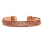 Pure Copper Cuff Bracelet With Braided-Style