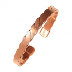 Buy Pure Copper Cuff Bracelet With Cap – Flat-twist in Miami, Florida