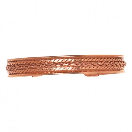Pure Copper Cuff Bracelet With Z-Style