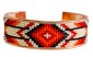 Pure Copper Cuff Native Style Handmade with Czech Bead