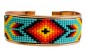 Pure Copper Cuff Native Style Handmade with Czech Bead