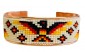 Pure Copper Cuff Native Style Handmade with Czech Bead