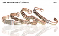 Buy Vintage Magnetic Tri-tone Cuff 